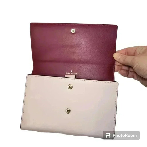 Kate Spade Winni Wright Place Crossbody Wallet Clutch Plum Dawn WLRU3192 - Picture 2 of 14